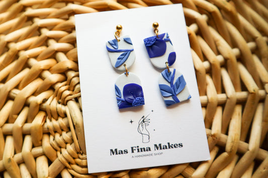 Blue & White Melissa Earrings